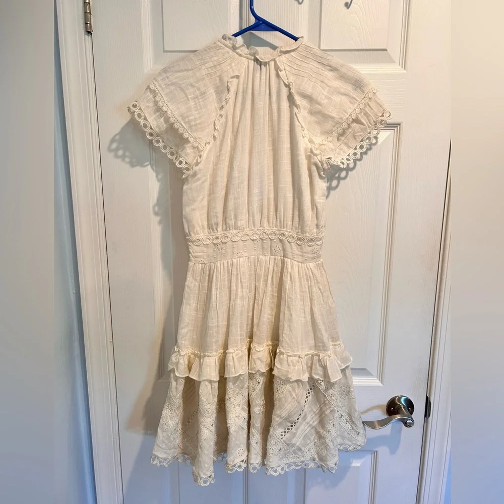 Hemant & Nandita Babydoll Lace Off White Cream Dress XS NWT - Picture 12 of 15